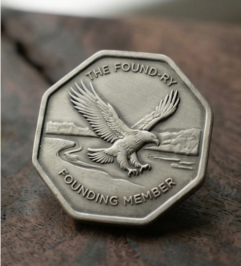 Sterling silver eagle pin